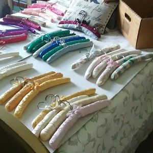 Handmade Vintage Quilited Clothes Hangers.
